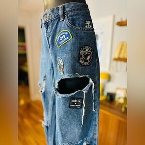 OBEY No. 89 Rare Special Edition Patchwork Jeans – The Nemesis – 100% Cotton